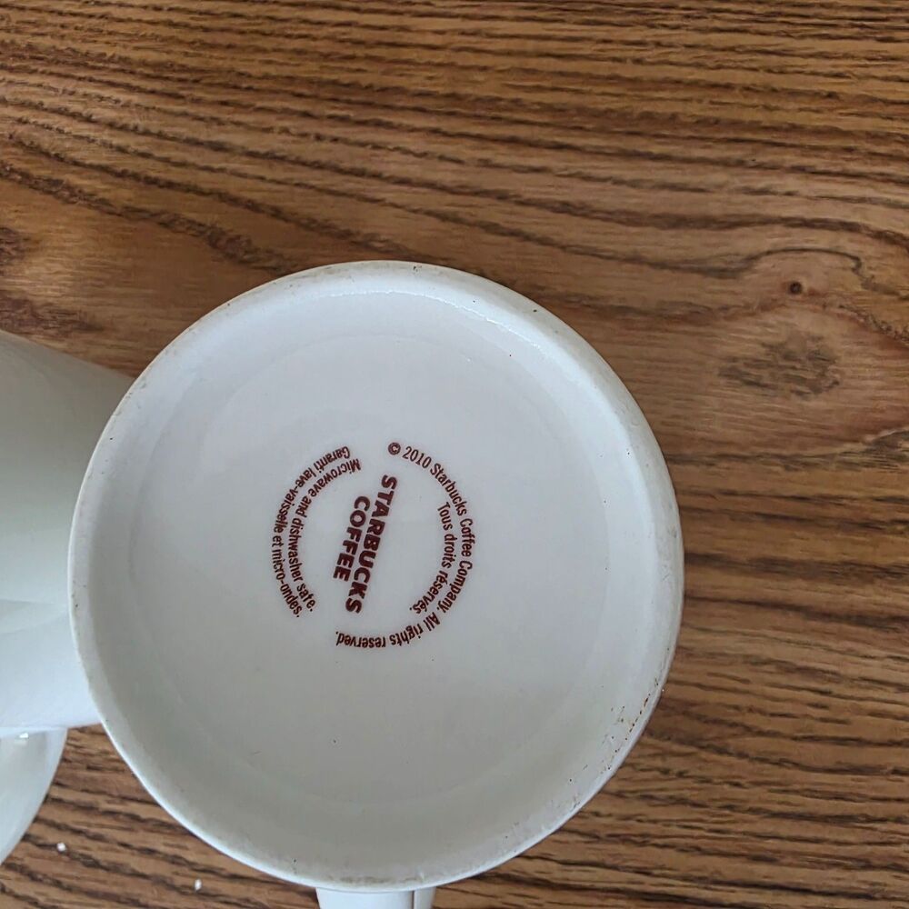 New 2 Set STARBUCKS COFFEE EST 1971 Grande 16 Ounce MUG TEA CUP Coffee Mug 2010 - Picture 11 of 12